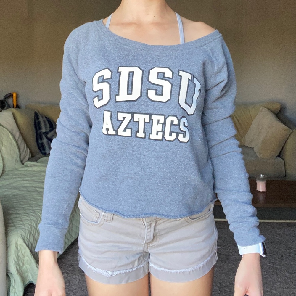 SDSU crop sweater